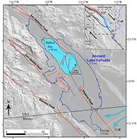 Map of Ancient Lake Cahuilla shoreline
